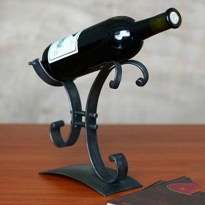 Tabletop Wine Bottle Rack in Grey