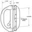 Poignée de remplacement G.A.S Hardware 6-5/8" pour porte-fenêtre coulissante en verre à profil en développante - SBML - Sans clé - Convient à un espacement de trous de 4-15/16" (Bronze)-87716100