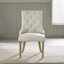 Prestow Extending Solid Wood Table With Eubanks Linen Fabric Chairs - Traditional Rustic Farmhouse-111361556-111361559