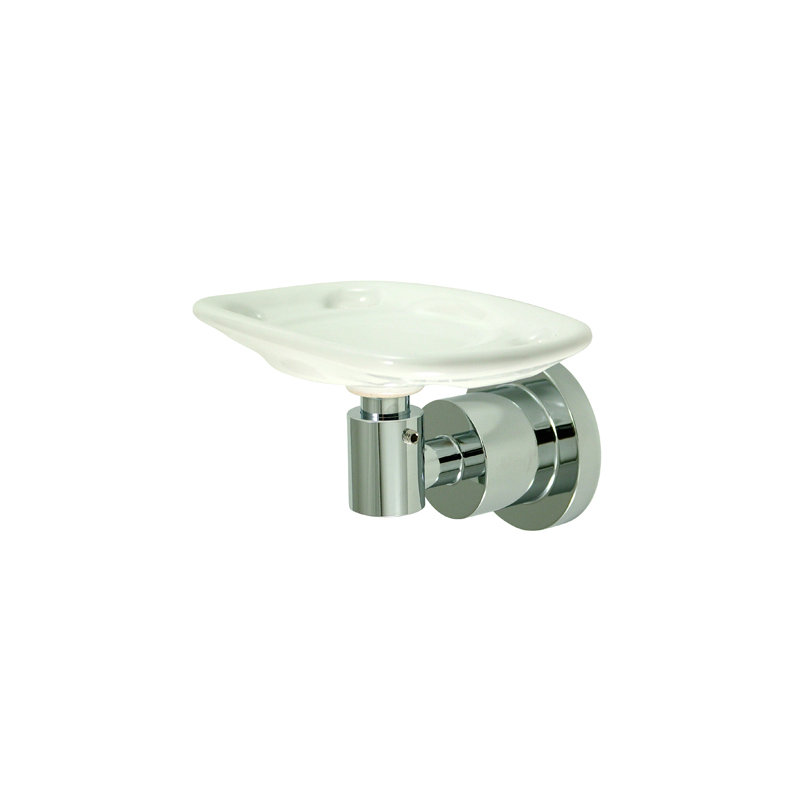 South Beach Toothbrush & Tumbler Holder, Polished Chrome