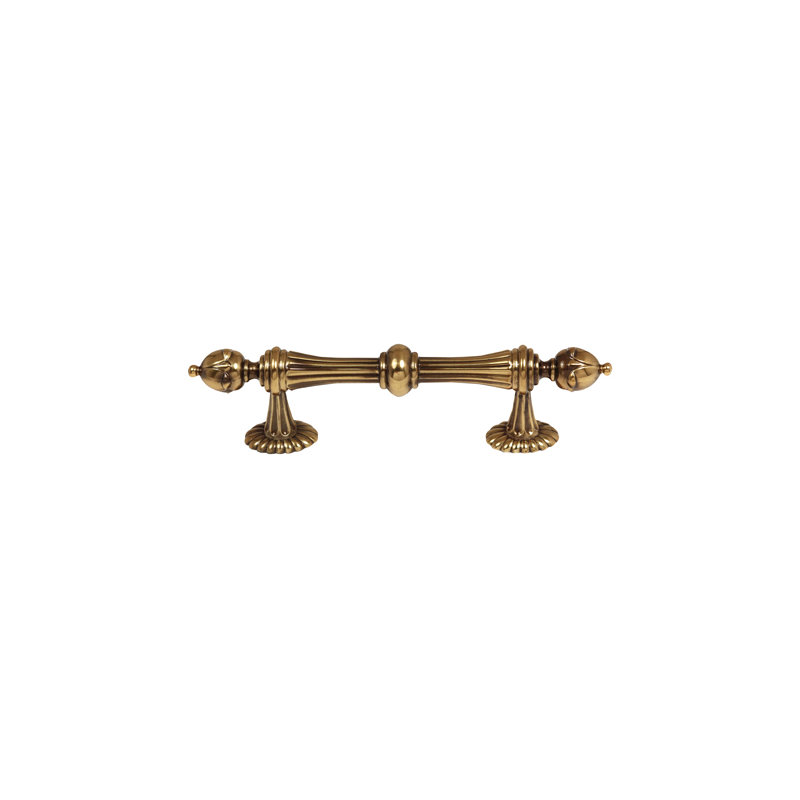 Ornate Bar / Handle Pull, Polished Antique