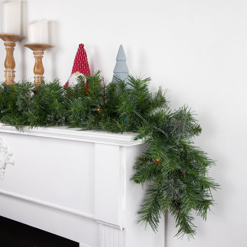 Guirlande de Noël pré-éclairée en pin et cachemire, Multicolore