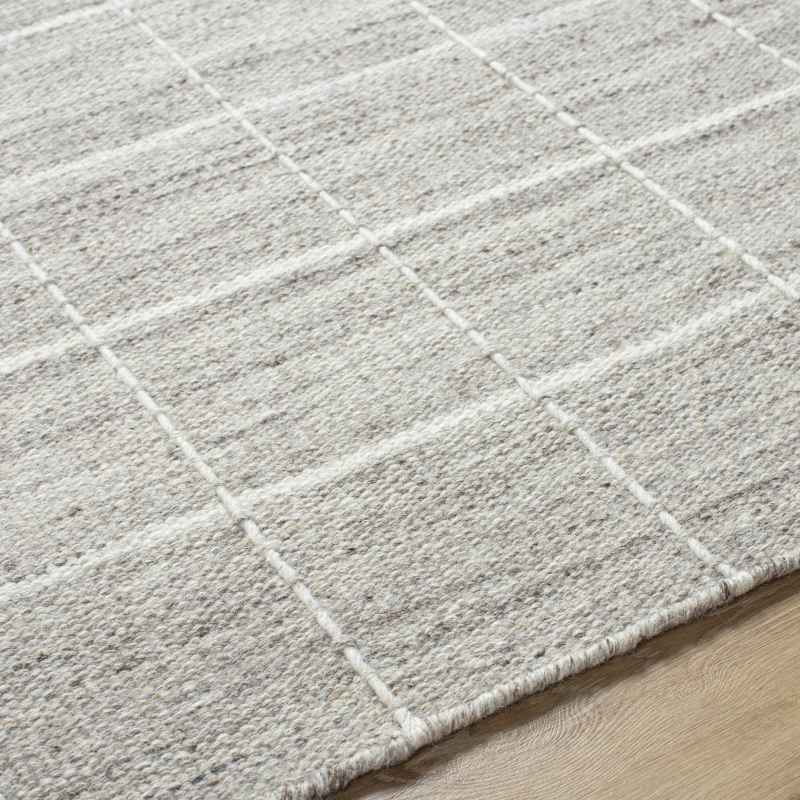 Lavande Hand-Woven Geometric Gray Rug, Runner 2'6" x 8'