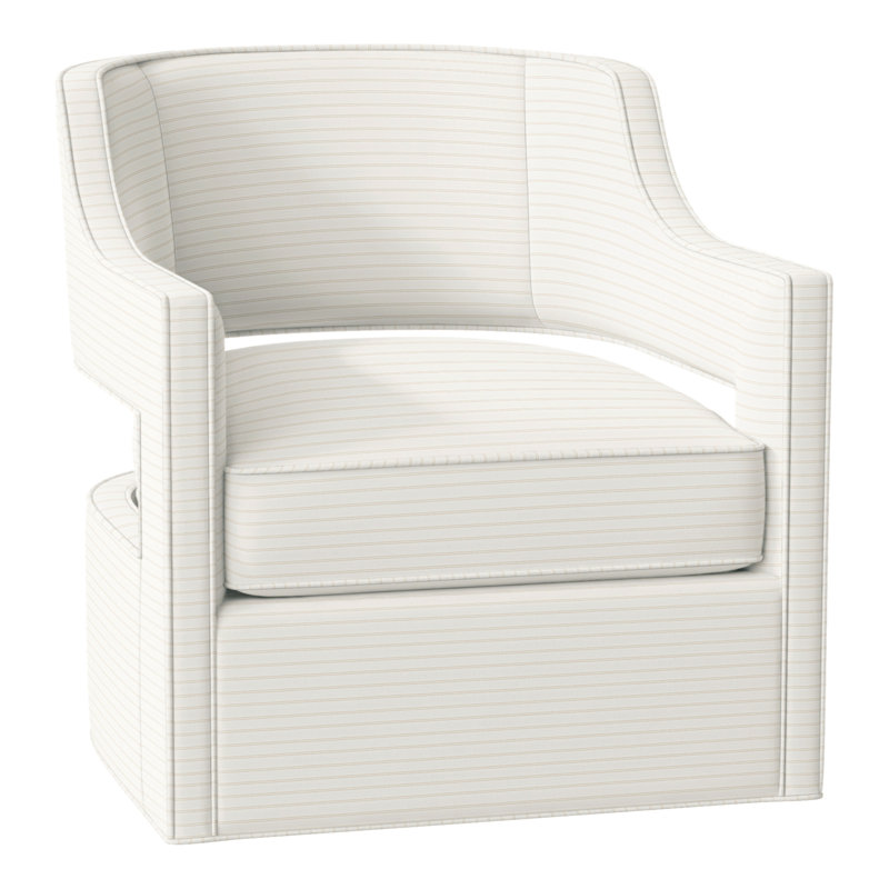 Fauteuil pivotant l 29,5 po Phoebe, Perigold Birchbox Naturel
