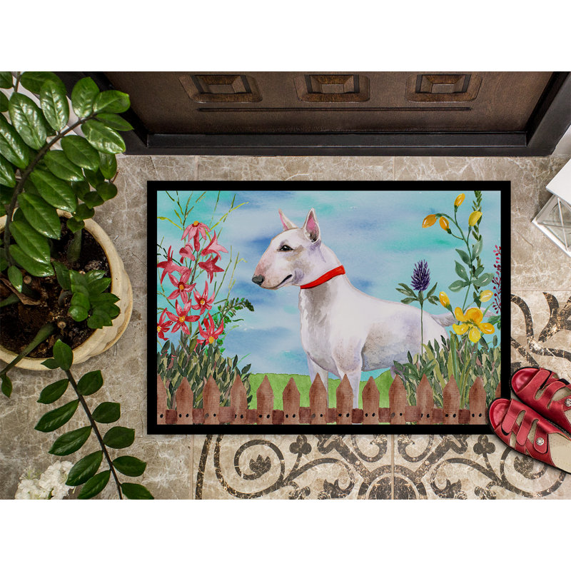 Tapis de porte d’extérieur antidérapant à ressorts terrier bull, Rectangle 2 pi x 3 pi