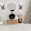 Meuble-lavabo mural 42 po avec lavabo d'art en céramique et 1 tablette de rangement, 2 portes à fermeture douce, emballage KD, contreplaqué