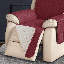 Housse matelassée et réversible pour fauteuil inclinable-50890292-50890887