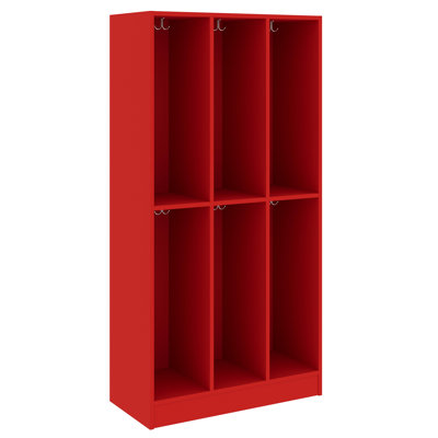 Triple Wide Six Compartment Classroom Cabinet Locker