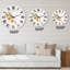 Minimal Design botanique en brun et blanc - Horloge murale traditionnelle-60327088