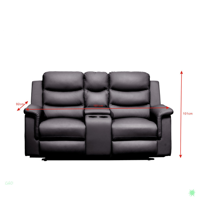 Causeuse inclinable avec housse de console centrale