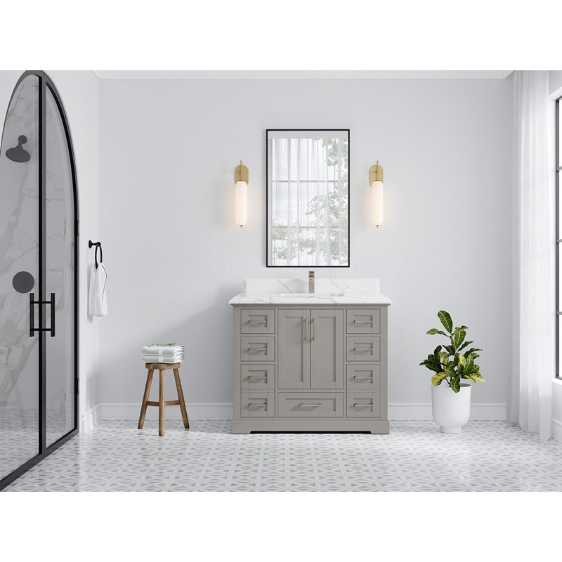 42 po X P 22 po Meuble-lavabo simple D Esin, Calacatta Laza