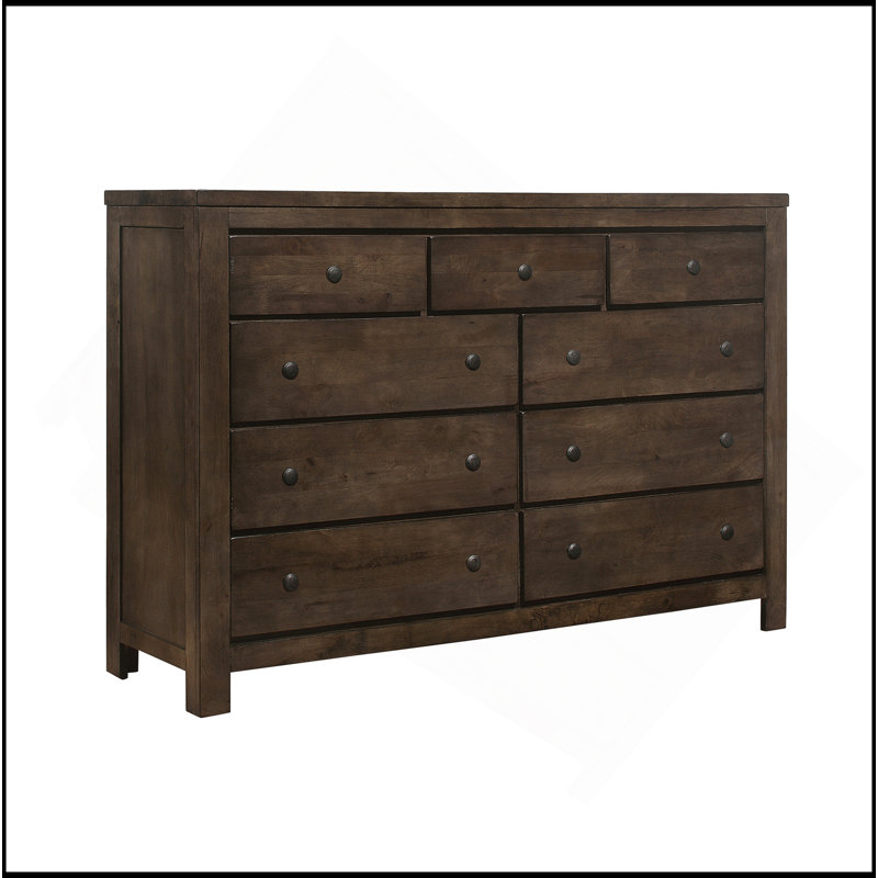 Brown 9-Drawer Dresser