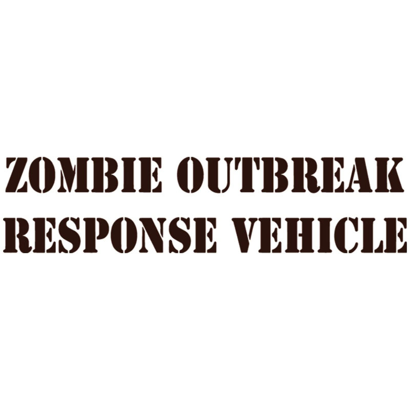 Text & Numbers Window Decal, Brown