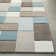 Tapis décoratif turquoise/ brun foncé à motif géométrique Mott Street