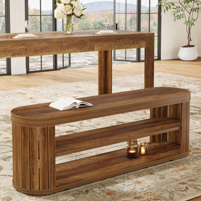 Banc de salle à manger à 2 niveaux en bois