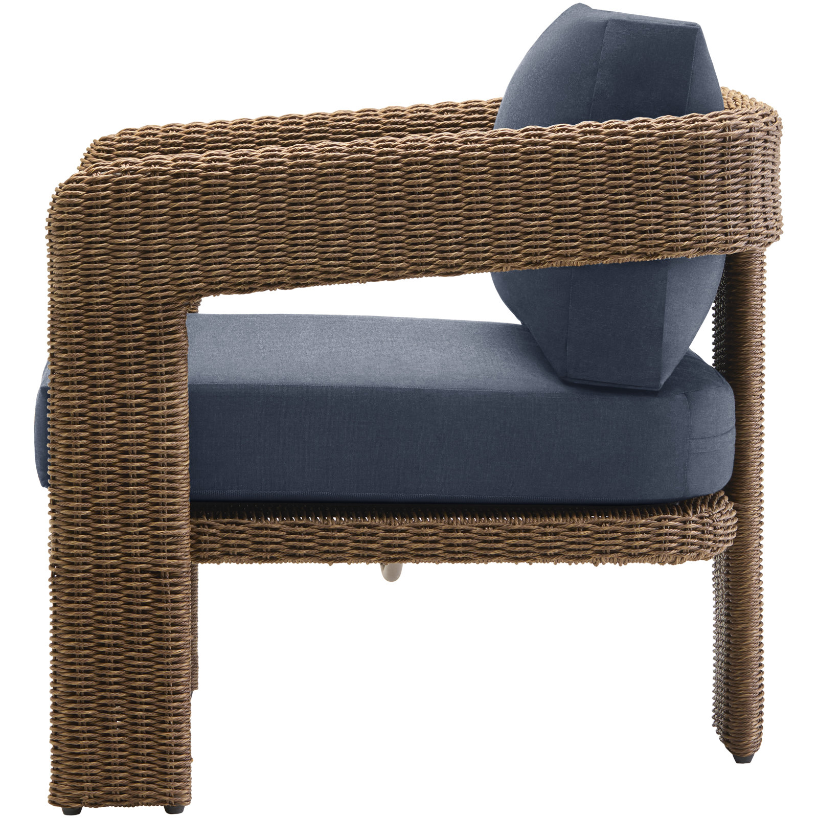Amber Sunbrella® Patio Lounge Chair, Canvas Navy