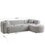 Canapé modulaire minimaliste sans os de 109,4 po, méridienne en forme de L, confort semblable à un nuage, sans assemblage-133095459