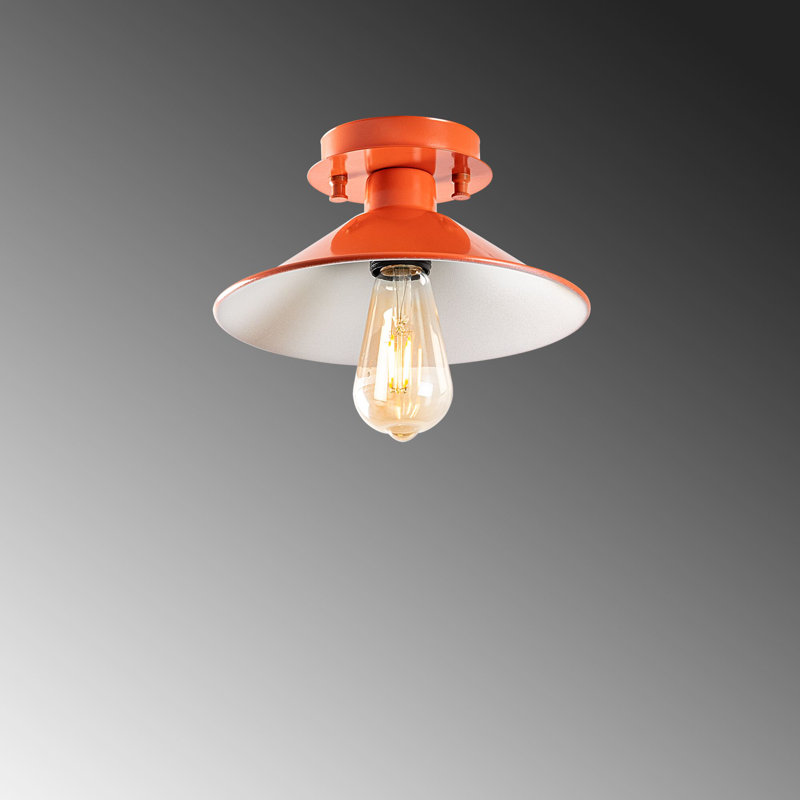 Elegant Metal Chandelier, 9.4 x 9.4 x 4.7 inches, Orange Finish | E27 Socket, Max 40W (Bulb Not Included) | Stylish Lighting for Dining Room & Living Room, IP20 Rated, Modern Design for Home Décor