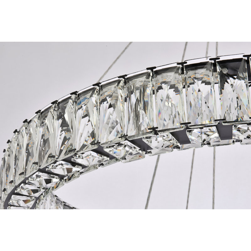 Lustre ovale en cristal 2 lumières Steveson, H 12 po x l 28 po x P 28 po, Noir