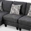 Fauteuil contemporain sans accoudoirs en chenille de couleur grise 1pc