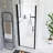 30"X 72" Pivot Shower Door, Matte Black Aluminum Frame, Half Frame ,1/4" Tempered Glass Explosion Proof Film,Stainless Steel Handle