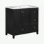 Meuble-lavabo moderne de 36 pouces avec chargement USB, deux portes et trois tiroirs avec meuble-lavabo, petit meuble-lavabo avec lavabo simple - robinets non inclus-640107546