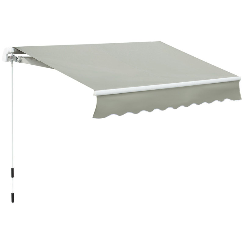 98.5"L x 78.8"W Wall Mounted Terrace Retractable Awning, Gray
