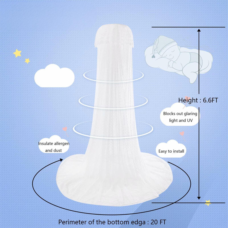 Auvent pour lit de bébé avec support réglable pour lit de bébé