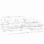 Canapé modulaire U_Shape avec deux repose-pieds amovibles, canapé d'angle moderne à 3 places avec coussins de taille, coussins décoratifs et accoudoirs Blostered, canapé convertible L_Shaped For Living