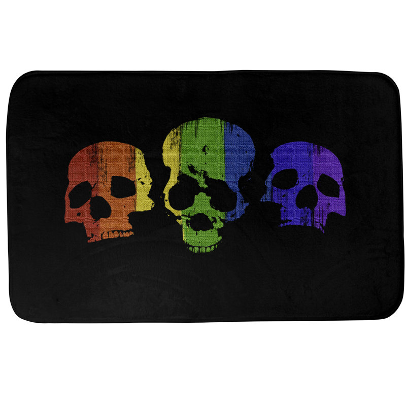 Tapis de salle de bain crânes Fawcett, l 17 po x L 24 po