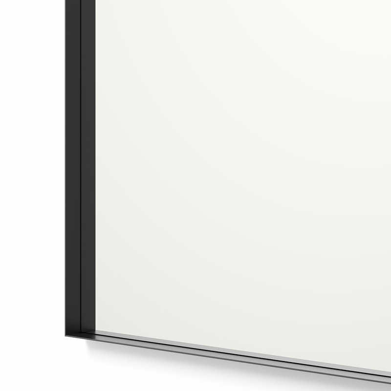 Miroir de salle de bain Gerlando, 40 po x 30 po, Noir