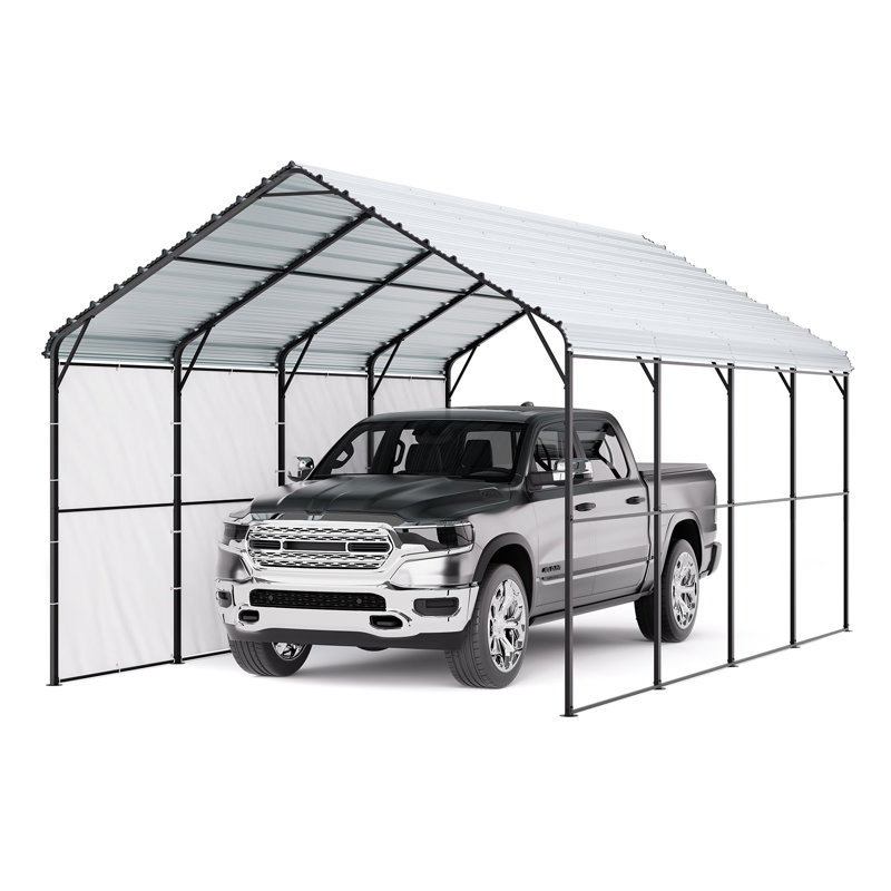 Abri d'auto en métal pour l'extérieur, 19,69 pi x 11,8 pi