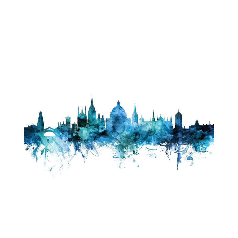 Oxford, England Skyline by Mercedes Lopez Charro - Wrapped Canvas Gallery-Wrapped Canvas Giclée, 20.32 cm H x 30.48 cm W