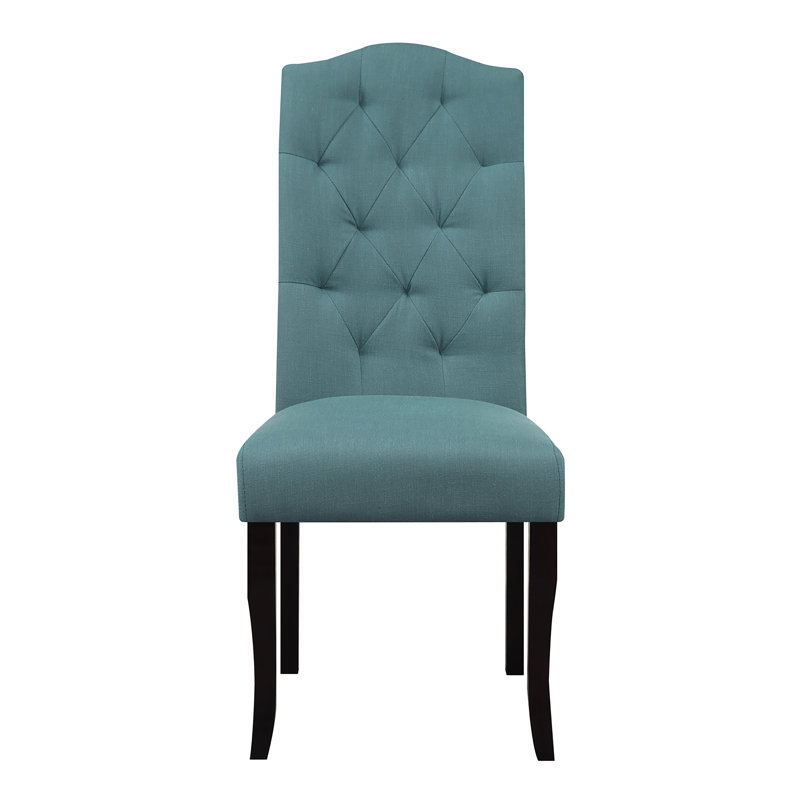 Chaise de salle à manger revêtue Murray, Paon