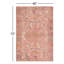 Tapis oriental rose en polyester tissé à la machine Framboise-88036935