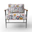 Chaise rembourrée Country Farmhouse - rose et cerisier jaune avec accoudoirs rose-66858864