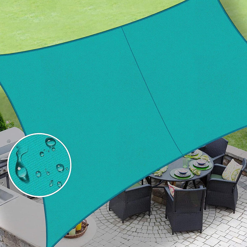 Waterproof Rectangle Shade Sail, White, 10 ft x 10 ft