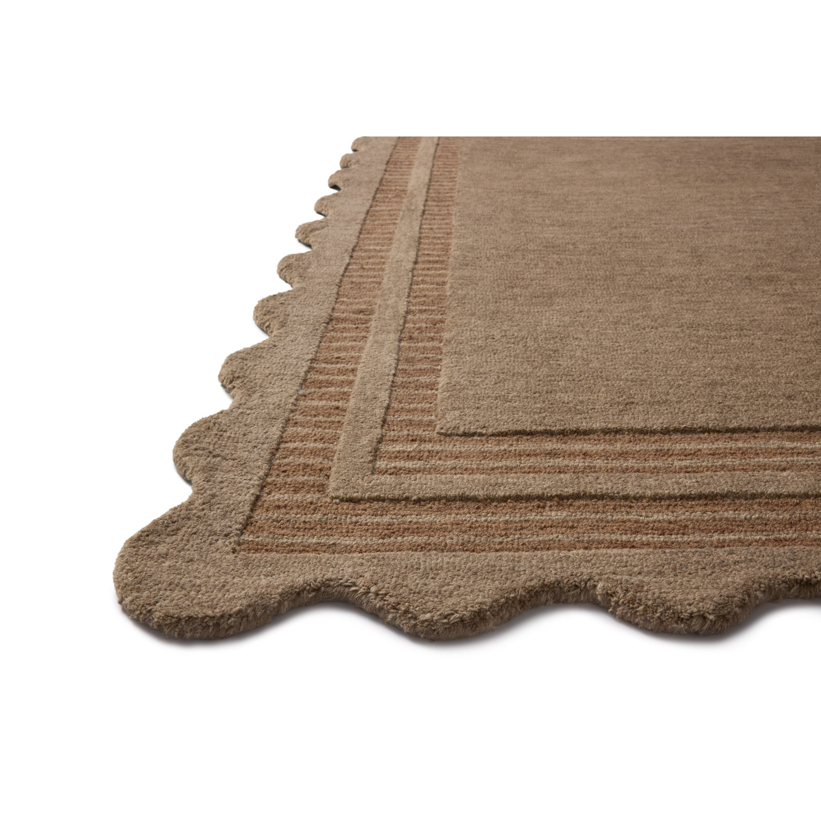 Chris Loves Julia x Loloi Scottie Geometric Rug, Runner 2'6" x 9'9", Mocha/Clay