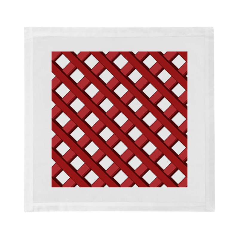 Cotton Blend Square Napkins, Red