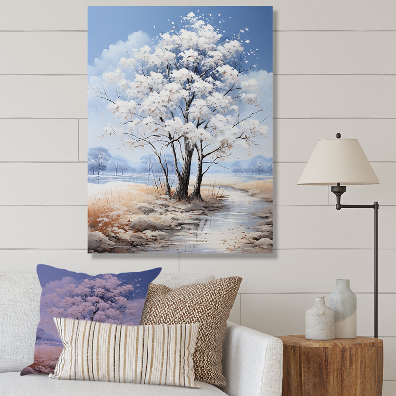 «White Maple Trees Landscape» sur toile, Toile tendue, H 32 po x l 24 po x P 1 po