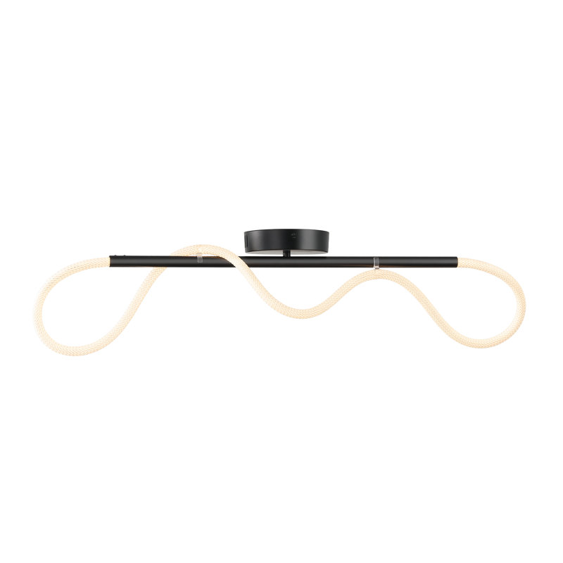 Plafonnier encastré à DEL Binta, Noir, noir, noir, noir, H 21 po x l 23,63 po x P 0,75 po
