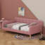 Lit de jour simple (rembourré) - 4 pieds de support robustes-1572766178