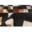 Tapis beige / noir / brun en cuir de vache fabriqué à la main ShipstStour