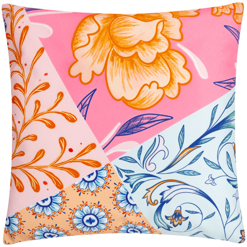 Melhoun Indoor / Outdoor Abstract Square Throw Cushion