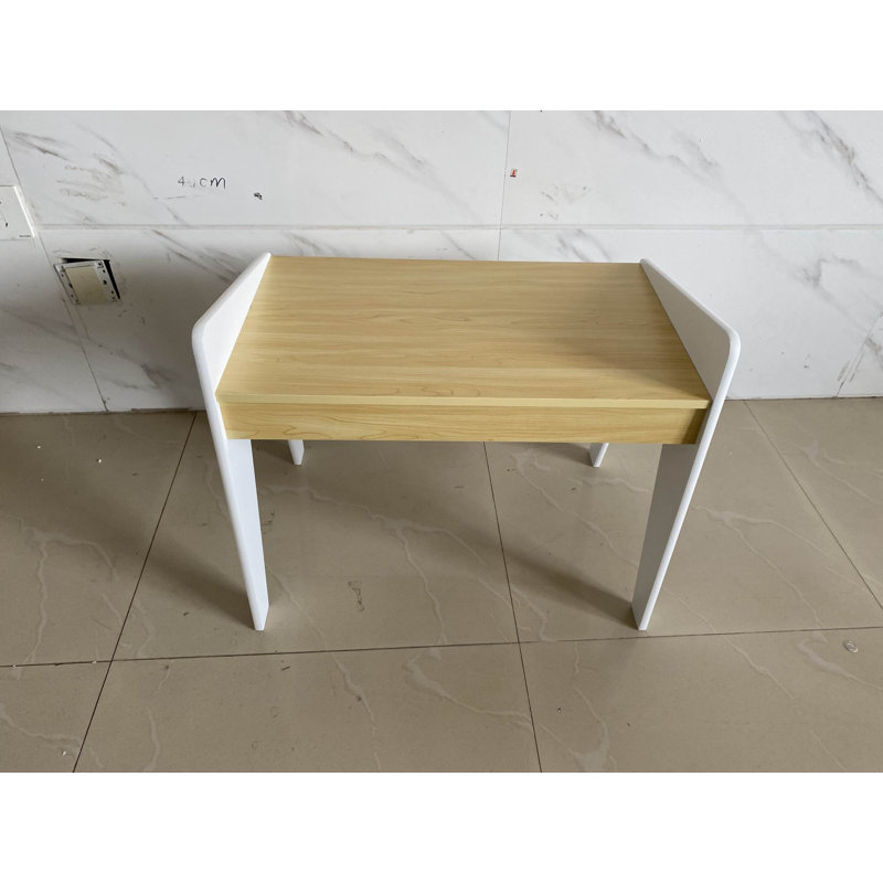 Life Sky Kids Wooden Table Chair Set: Modern MDF Study & Play Furniture - White+Gray Children's Desk for Ages 2-8 - Homework & Arts Crafts Activity Center
