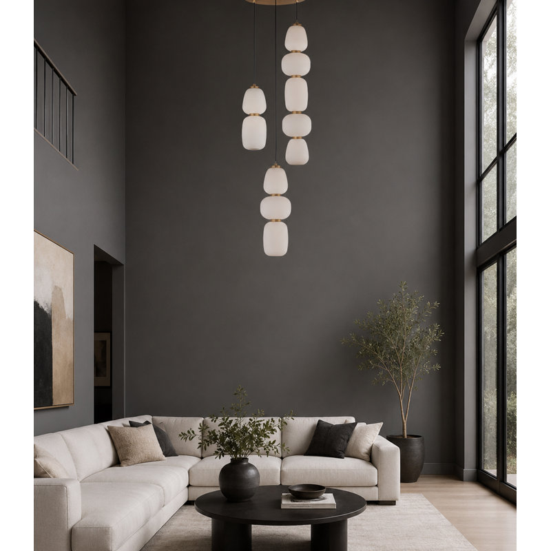 Luminaire suspendu à DEL à intensité variable 3 lumières Kace 