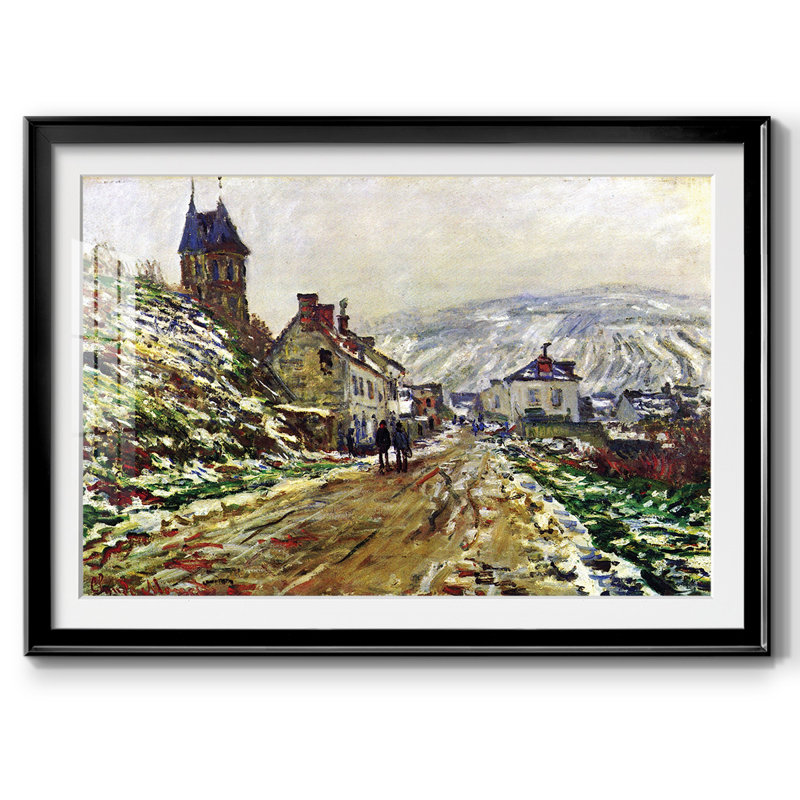 Monet, impression sur papier encadrée, Noir, H 15 po x l 21 po x P 1,5 po