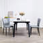 Ensemble de 2 chaises de salle à manger à haut dossier avec design ergonomique: structure en fer forgé, siège en cuir et coussins en éponge à rebond élevé-119001184