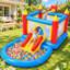 3-in-1 Inflatable Bounce House with Slide, Detachable Ball Pit, Water Play Feature and Electric Pump-138618256