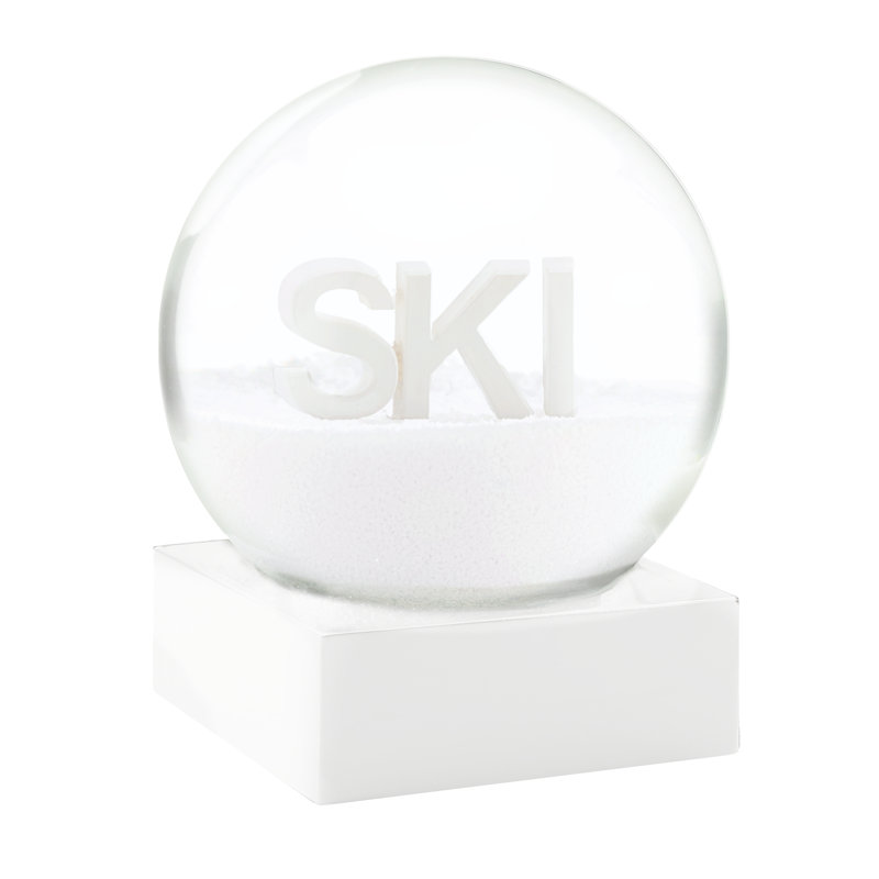 Ski Word Snow Globe